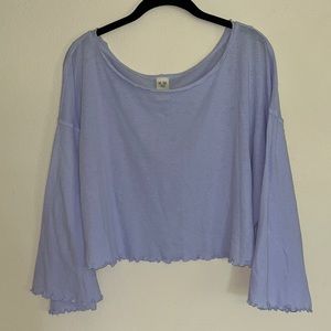 Free People Flowy Lilac Long Sleeve
